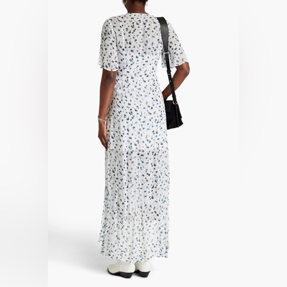 Nwt Rag and bone Tamar twist-front floral-print georgette maxi dress size 6 - Picture 5 of 13
